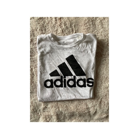 White Adidas T-Shirt - Picture 1 of 2